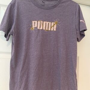 Puma Heather Gray Logo Tee